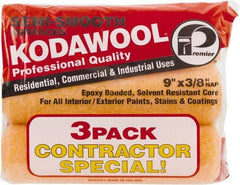 Premier Paint Roller - 3/8" Nap, 9" Wide Paint Roller Cover - Semi-Smooth Texture, Polyester & Wool - Benchmark Tooling