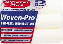 Premier Paint Roller - 3/8" Nap, 9" Wide Paint Roller Cover - Semi-Smooth Texture, Woven & Polyester - Benchmark Tooling
