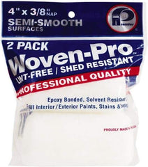 Premier Paint Roller - 3/8" Nap, 4" Wide Paint Roller Cover - Semi-Smooth Texture, Woven & Polyester - Benchmark Tooling