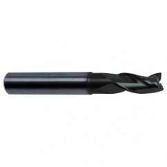 3/4 Dia. x 4 Overall Length 3-Flute Square End Solid Carbide SE End Mill-Round Shank-Center Cut-Super-A - Benchmark Tooling