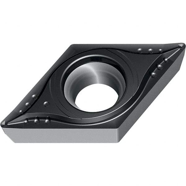 Walter - DCMT MM4 Grade WSM20S Turning Insert - TiAlN+Al2O3+(Al) Finish, 55° Rhombic, 9.53mm Inscr Circle, 3.97mm Thick, 0.4mm Corner Radius - Benchmark Tooling