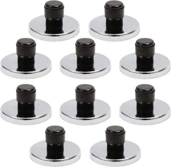 Mag-Mate - 1-15/64" Diam x 1-15/64" Long 11/64" Magnet Height, 15 Lb Max Pull Magnetic Print Holder - Round, 0.69" High, 7 Lb Average Magnetic Pull - Benchmark Tooling