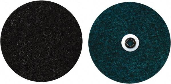 Norton - 4-1/2" Coarse Grade Aluminum Oxide Deburring Disc - 5/8-11 Threaded Center Hole, Quick Change Connection, Blue, 12,000 Max RPM - Benchmark Tooling