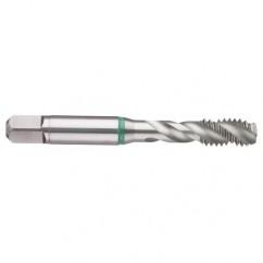1-1/8-12 2B 4-Flute Cobalt Green Ring Semi-Bottoming 40 degree Spiral Flute Tap-Bright - Benchmark Tooling