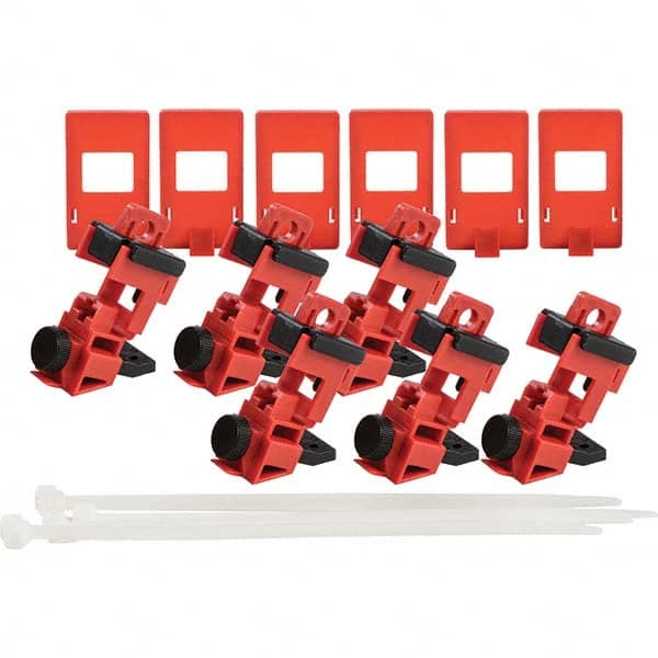 Brady - Pack of 6 Single-Pole Circuit Breaker Lockouts - Benchmark Tooling