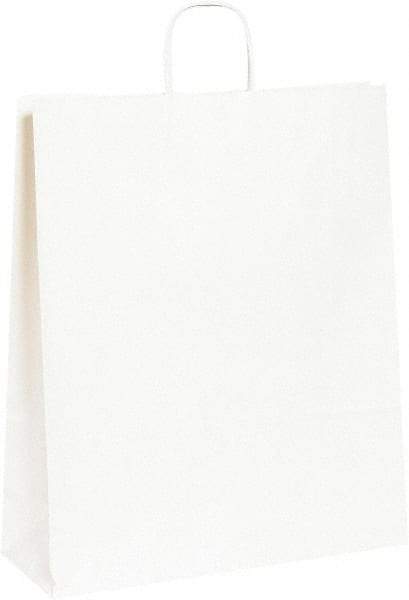 Made in USA - Kraft Grocery Bag - 16 x 6 x 19-1/4, White - Benchmark Tooling