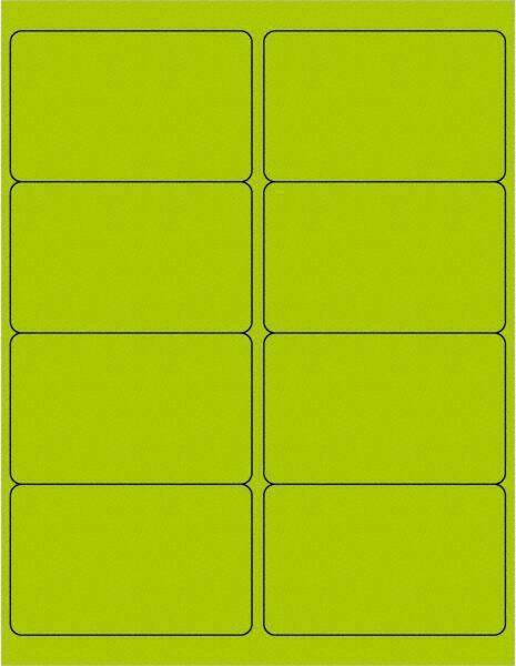 Tape Logic - 4" Long, Fluorescent Green Paper Laser Label - For Laser Printers - Benchmark Tooling