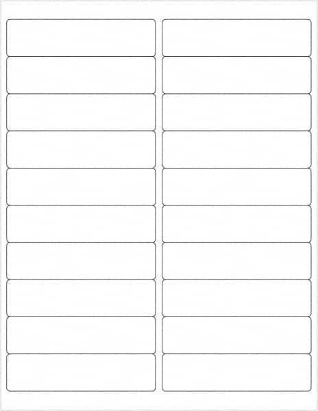 Tape Logic - 4" Long, White Paper Laser Label - For Laser Printers - Benchmark Tooling