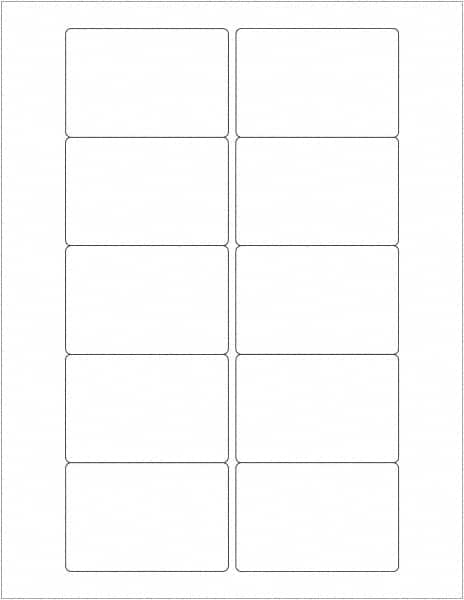 Tape Logic - 3" Long, White Paper Laser Label - For Laser Printers - Benchmark Tooling
