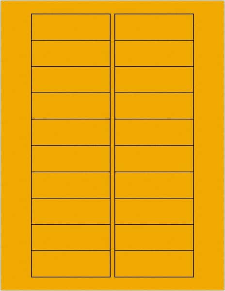 Tape Logic - 3" Long, Fluorescent Orange Paper Laser Label - For Laser Printers - Benchmark Tooling
