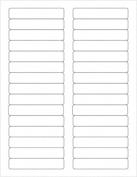 Tape Logic - 3-7/16" Long, White Paper Laser Label - For Laser Printers - Benchmark Tooling