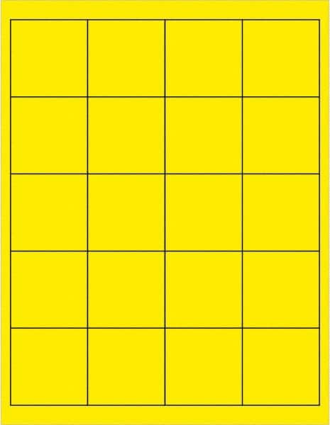 Tape Logic - 2" Long, Fluorescent Yellow Paper Laser Label - For Laser Printers - Benchmark Tooling