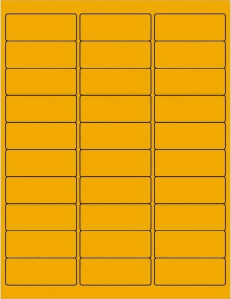 Tape Logic - 2-5/8" Long, Fluorescent Orange Paper Laser Label - For Laser Printers - Benchmark Tooling