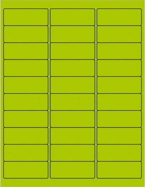 Tape Logic - 2-5/8" Long, Fluorescent Green Paper Laser Label - For Laser Printers - Benchmark Tooling