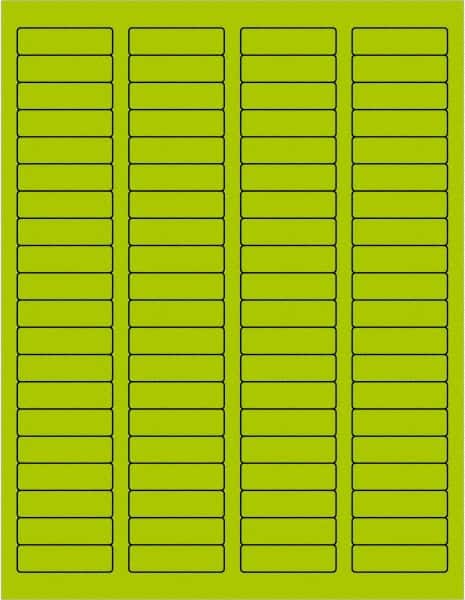 Tape Logic - 1-3/4" Long, Fluorescent Green Paper Laser Label - For Laser Printers - Benchmark Tooling