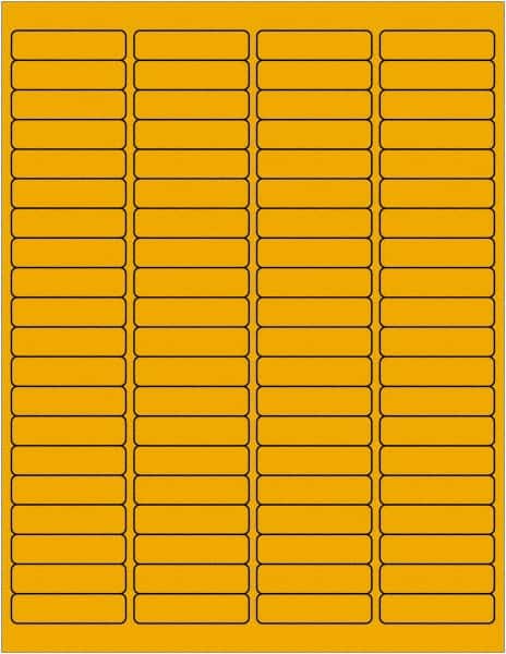 Tape Logic - 1-15/16" Long, Fluorescent Orange Paper Laser Label - For Laser Printers - Benchmark Tooling
