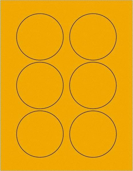 Tape Logic - 3" Long, Fluorescent Orange Paper Laser Label - For Laser Printers - Benchmark Tooling