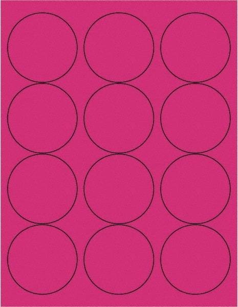 Tape Logic - 2-1/2" Long, Fluorescent Pink Paper Laser Label - For Laser Printers - Benchmark Tooling