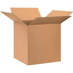 Made in USA - 28" Wide x 28" Long x 28" High Square Corrugated Shipping Box - 1 Wall, Kraft (Color), 65 Lb Capacity - Benchmark Tooling
