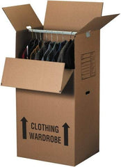 Made in USA - 20" Wide x 24" Long x 34" High Rectangle Moving Boxes - 2 Walls, Kraft (Color), 100 Lb Capacity - Benchmark Tooling