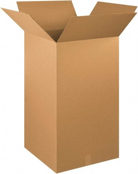 Made in USA - 20" Wide x 20" Long x 36" High Rectangle Corrugated Shipping Box - 1 Wall, Kraft (Color), 65 Lb Capacity - Benchmark Tooling