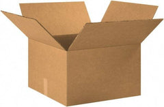 Made in USA - 20" Wide x 20" Long x 12" High Rectangle Heavy Duty Corrugated Box - 2 Walls, Kraft (Color), 100 Lb Capacity - Benchmark Tooling