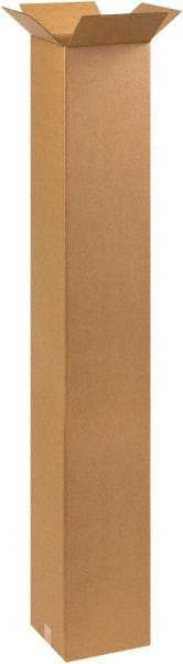 Made in USA - 10" Wide x 10" Long x 60" High Rectangle Corrugated Shipping Box - 1 Wall, Kraft (Color), 65 Lb Capacity - Benchmark Tooling