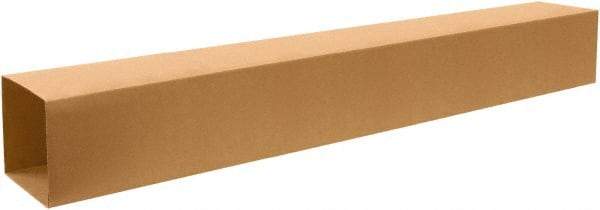 Made in USA - 8" Wide x 8" Long x 72" High Rectangle Telescoping Box - 1 Wall, Kraft (Color), 65 Lb Capacity - Benchmark Tooling