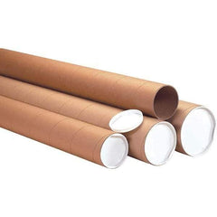 Made in USA - 4" Diam x 72" Long Round Heavy Duty Mailing Tubes - 1 Wall, Kraft (Color) - Benchmark Tooling