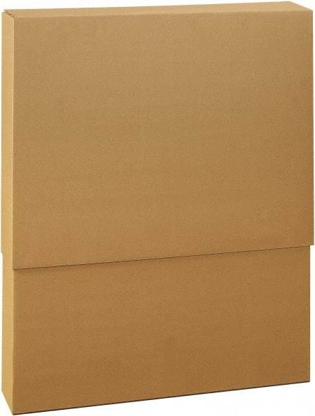 Made in USA - 8" Wide x 24" Long x 57" High Rectangle Telescoping Box - 2 Walls, Kraft (Color), 100 Lb Capacity - Benchmark Tooling