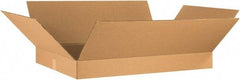 Made in USA - 24" Wide x 36" Long x 4" High Rectangle Corrugated Shipping Box - 1 Wall, Kraft (Color), 65 Lb Capacity - Benchmark Tooling