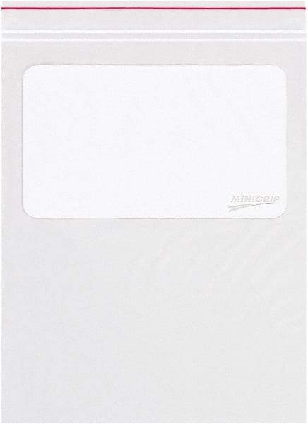 Minigrip - 8 x 10", 2 mil Minigrip White Block Reclosable Polybags - Clear - Benchmark Tooling