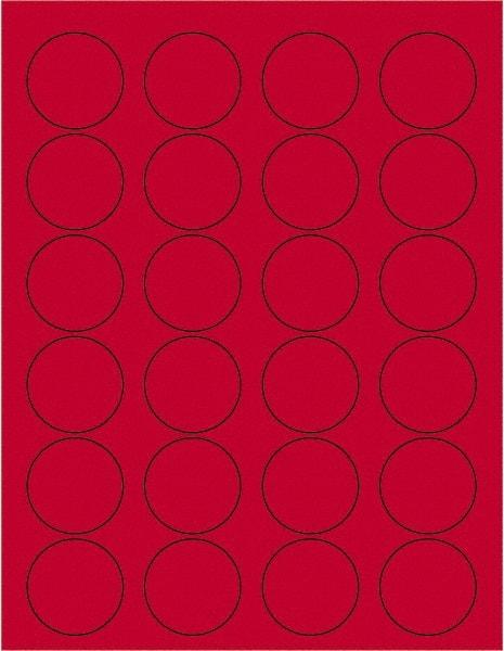 Tape Logic - 1-5/8" Long, Fluorescent Red Paper Laser Label - For Laser Printers - Benchmark Tooling
