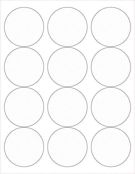 Tape Logic - 2-1/2" Long, Clear Paper Laser Label - For Laser Printers - Benchmark Tooling