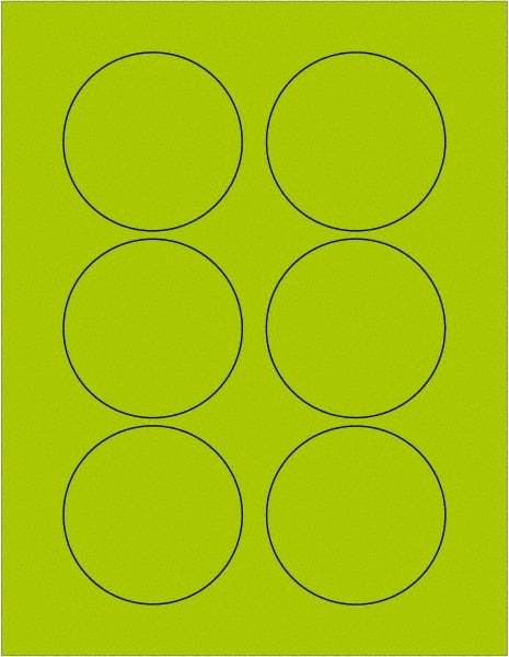 Tape Logic - 3" Long, Fluorescent Green Paper Laser Label - For Laser Printers - Benchmark Tooling