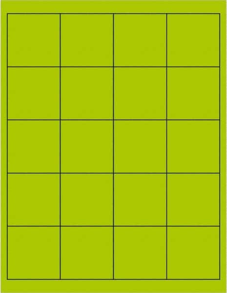 Tape Logic - 2" Long, Fluorescent Green Paper Laser Label - For Laser Printers - Benchmark Tooling