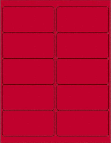 Tape Logic - 4" Long, Fluorescent Red Paper Laser Label - For Laser Printers - Benchmark Tooling