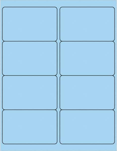 Tape Logic - 4" Long, Pastel Blue Paper Laser Label - For Laser Printers - Benchmark Tooling