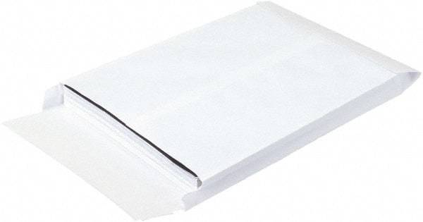Made in USA - 13" Long x 10" Wide Peel-Off Self-Seal Expandable Envelope - White - Benchmark Tooling