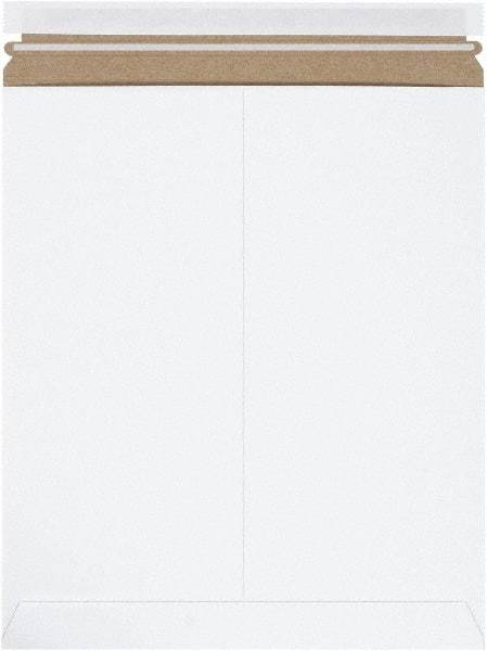 Made in USA - 15" Long x 12-3/4" Wide Peel-Off Self-Seal Flat Mailer - White - Benchmark Tooling