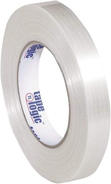 Tape Logic - 3/4" x 60 Yd Clear Hot Melt Adhesive Strapping Tape - Polypropylene Film Backing, 5.9 mil Thick, 320 Lb Tensile Strength - Benchmark Tooling