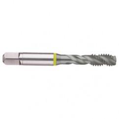 7/8-9 2B 4-Flute Cobalt Yellow Ring Semi-Bottoming 40 degree Spiral Flute Tap-MolyGlide - Benchmark Tooling