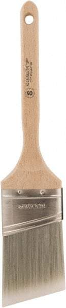 Wooster Brush - 2-1/2" Oval/Angle Polyester Angular Brush - 2-15/16" Bristle Length, 6-1/2" Wood Fluted Handle - Benchmark Tooling
