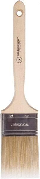 Wooster Brush - 2-1/2" Flat Polyester Trim Brush - 2-15/16" Bristle Length, 6-3/4" Wood Sash Handle - Benchmark Tooling