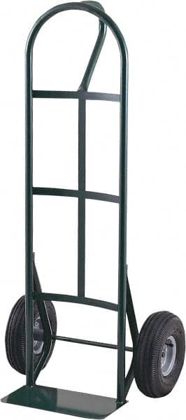 Ability One - 600 Lb Capacity 40" OAH Hand Truck - Steel Handle, Steel, Pneumatic Wheels - Benchmark Tooling