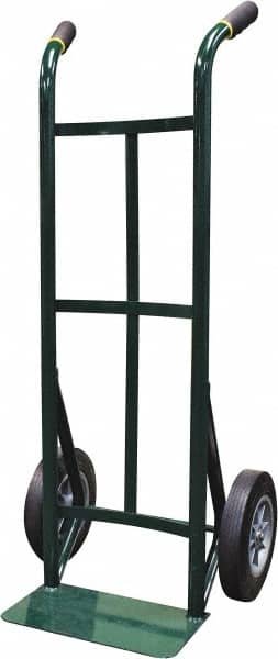 Ability One - 600 Lb Capacity 45" OAH Hand Truck - Steel Handle, Steel, Solid Rubber Wheels - Benchmark Tooling