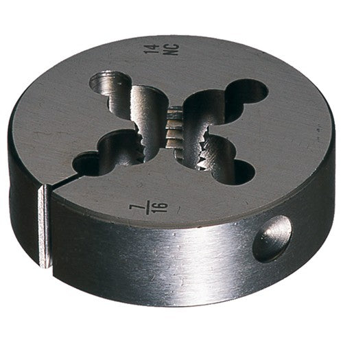 7/8–14 2–1/2 OD 610 Carbon Steel Round Adjustable Die - Exact Industrial Supply
