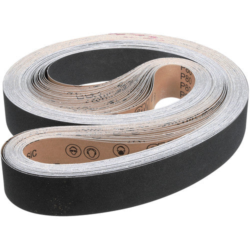 3M Cloth Belt 461F P80 YF-weight 3-1/2″ × 15-1/2″ Fabri-lok - Exact Industrial Supply