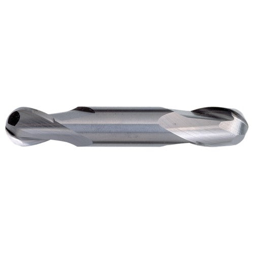 9/32″ Dia. × 3/8″ Shank × 11/16″ DOC × 3-1/2″ OAL, Carbide TiAlN, Spiral , 2 Flute, CW Helix, Weldon, Ballnose End Mill