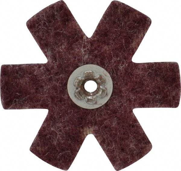 Superior Abrasives - 3" Diam Nonwoven Sanding Star - Medium Grade, Eyelet, 8,000 RPM - Benchmark Tooling
